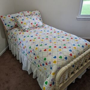 Vintage heart bedset